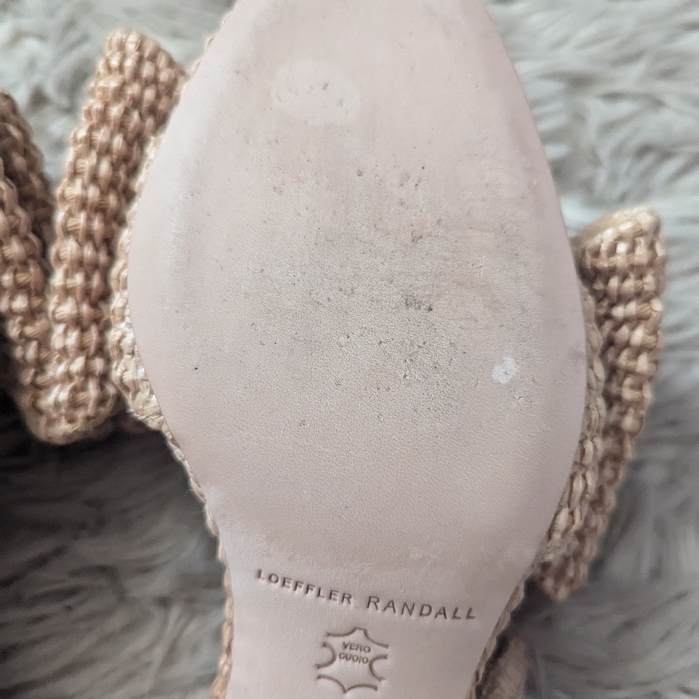 EUC Loeffler Randall Carmen Natural Bow Sandal - Picture 15 of 16